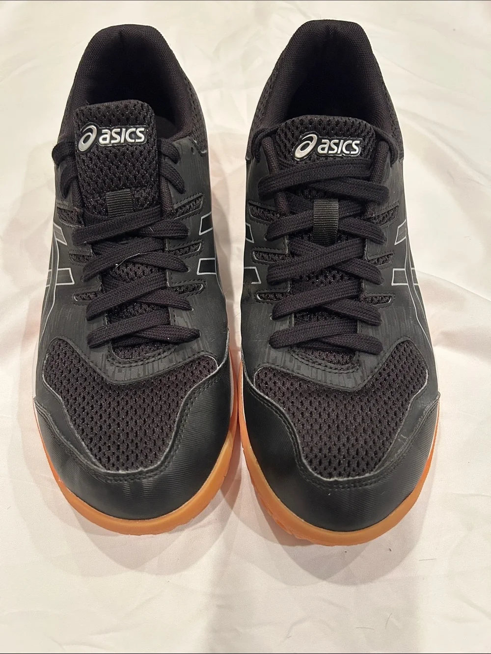 Asics Black Athletic Sneakers with Gum Outsole
